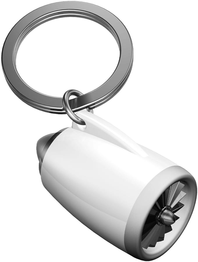 Metalmorphose Sleutelhanger Airline Engine - Vliegtuig Straalmotor
