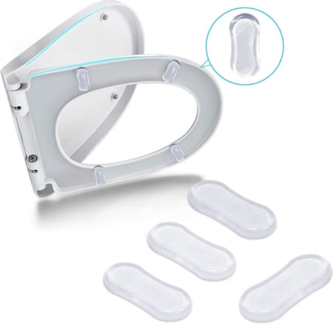 FSW-Products - 5 Stuks - WC Buffers Set - Siliconen - Zelfklevend - Buffer voor Wc - Wc-bril beschermen - Closetbuffer - Transparant