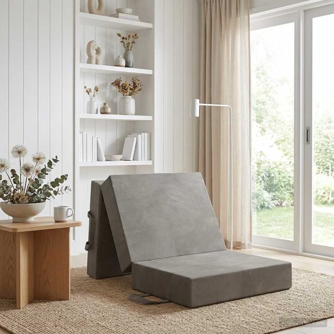 vidaXL - Vouwbare - Sofa - Bed - 75 - x - 67 - x - 45 - cm - Lichtgrijs