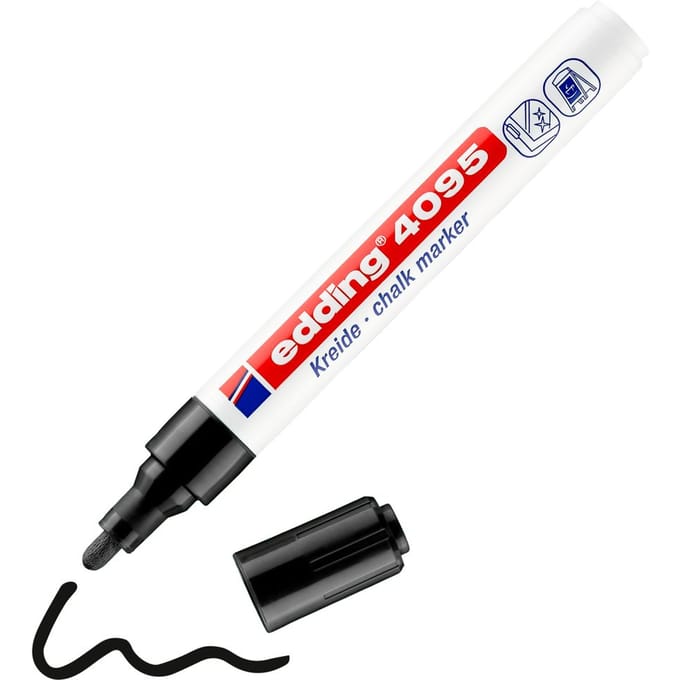 Krijtstift edding 4095 rond 2-3mm zwart