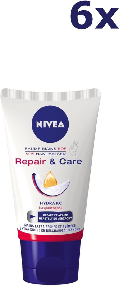 6x NIVEA Repair and Creme handcreme 50ml
