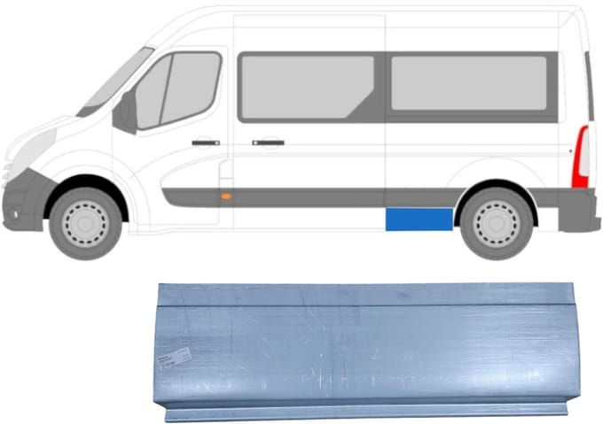 Reparatiepaneel achterspatbord voor Renault Master 2010- / Links