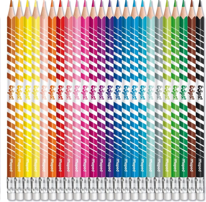 Maped Color'Peps OOPS kleurpotloden - Uitgumbaar - Driekantig - 24 stuks
