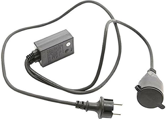 Lumineo Knipperlichtadapter voor kerst zwart 140 cm - Kerstverlichting Timer