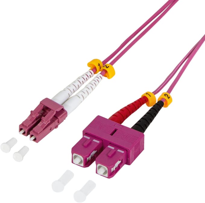 LogiLink 0.5m LC-SC InfiniBand en Glasvezelkabel 0,5 m Violet