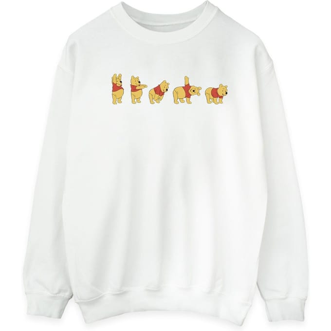 Disney Heren Winnie De Poeh Stretching Sweatshirt (Wit)
