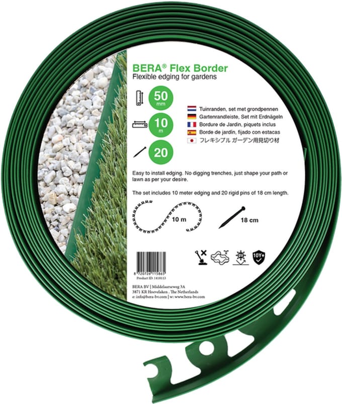 Borderrand - BERA Flex Border - Lengte 10 m - Hoogte 5 cm - Groen