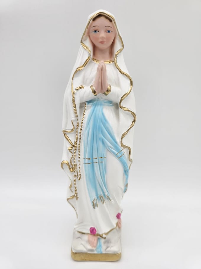 Maria van Lourdes - gips beeld 20 cm