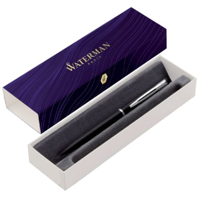 Kugelschreiber Waterman Allure schwarz lackiert CT mittel