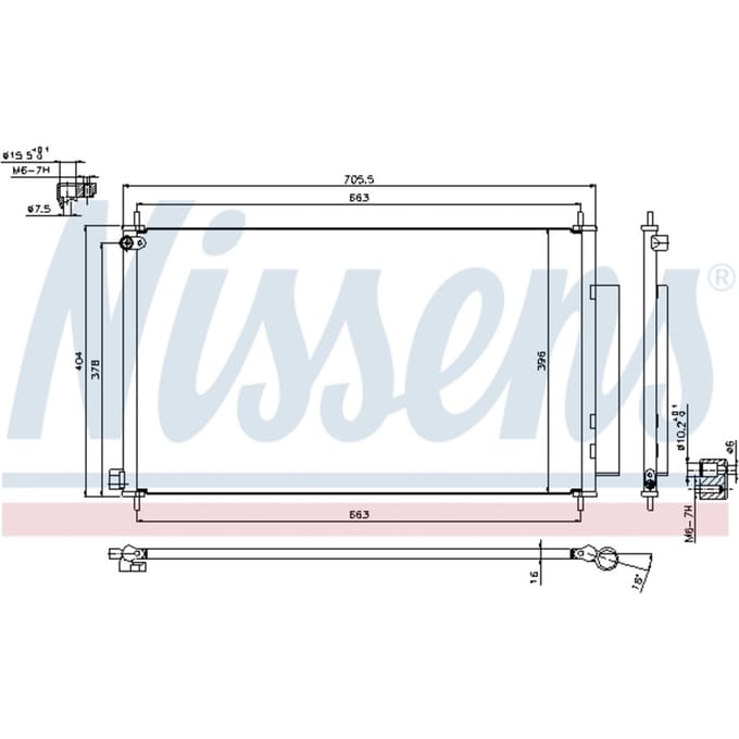 Condensator, airconditioning NISSENS 940354