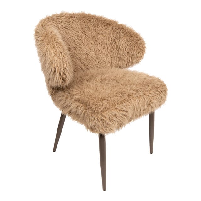 PTMD - Eetkamerstoel Ares - Bruin - 61x61x83cm