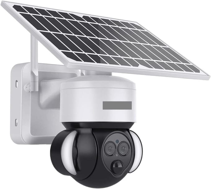 Beveiligingscamera Buiten - WIFI Camera - Huisbewaking - Zonne-energie Aangedreven - 6MP - Wit
