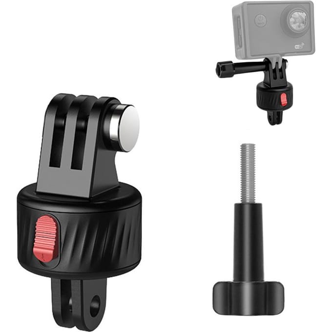 Adaptateur d'aspiration magnétique Adaptateur de trépied Montage de base à dégagement rapide Vis d'action gratuites avec prise rapide GoPro Magnetic Mount Base noir