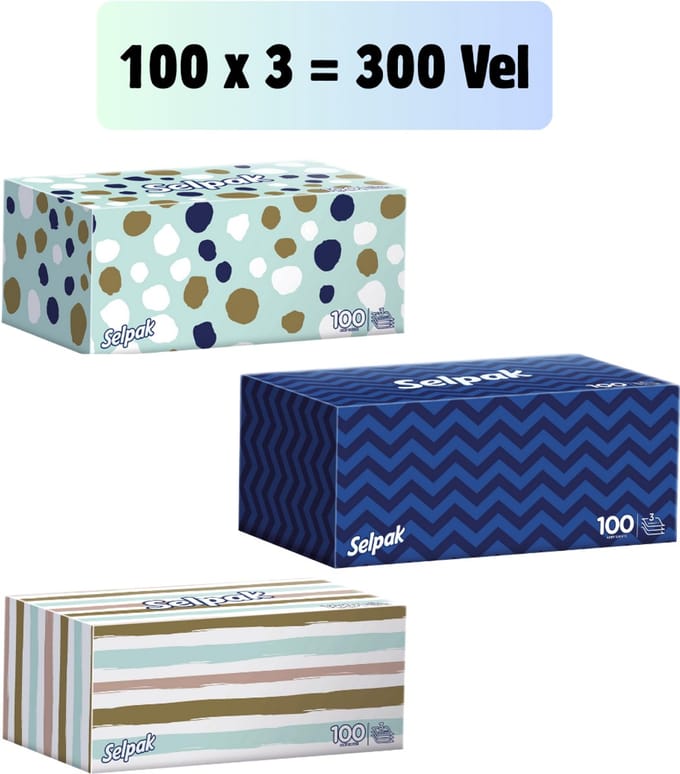 Selpak Tissues (3 x 100 Vel)
