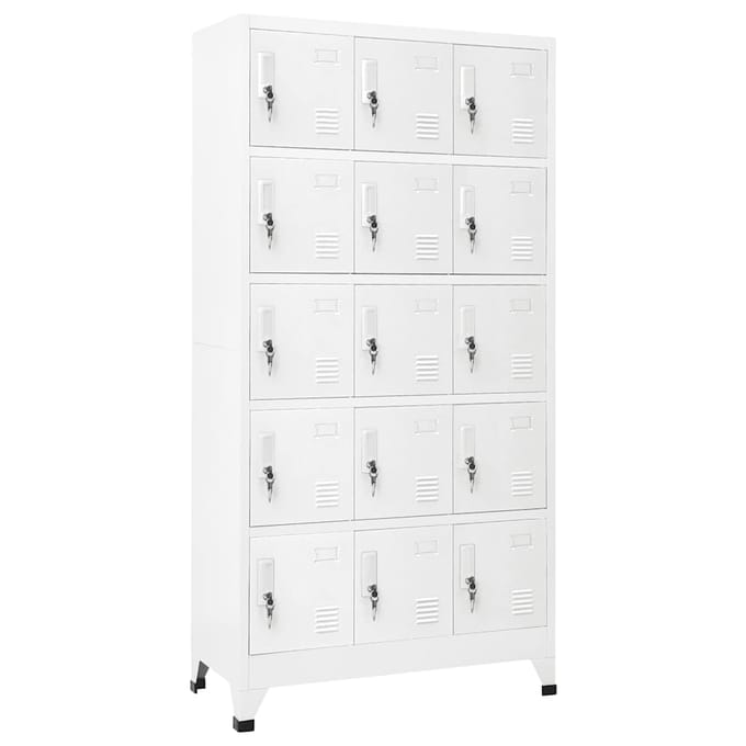 vidaXL - Lockerkast - 90x40x180 - cm - staal - lichtgrijs
