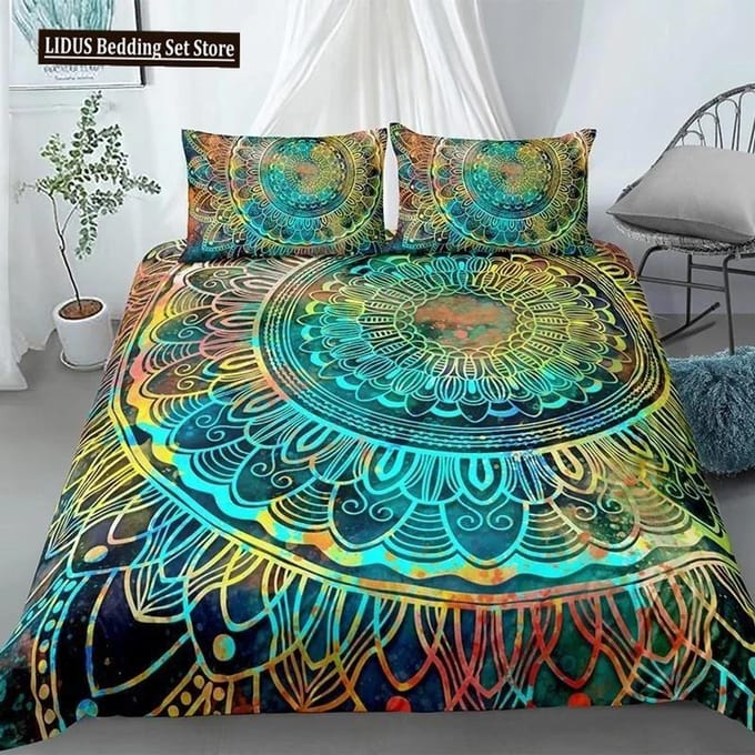 Mandala Beddengoedset Dekbedovertrek Boheemse Spreien Bedsets Polyester King Queen Full Double Twin Dekbedovertrek 70x133cm 2pcs