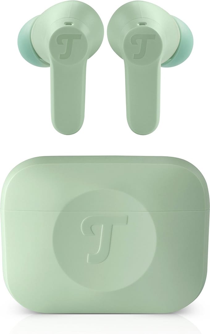 Teufel AIRY TWS 2 - In-ears - Oordopjes - Active Noise Cancelling - Oplaadcase - saliegroen