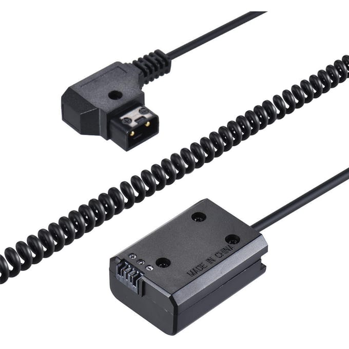 V-mount D-Tap naar batterijadapter spiraalkabel voor S ony DSLR-camera black