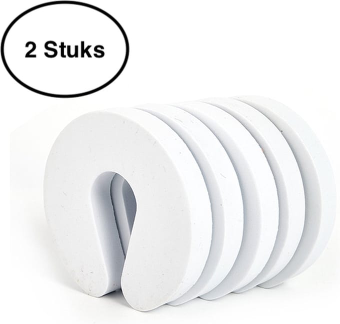 Schuim Deurstopper - set van 2 - deurbuffer - Wit