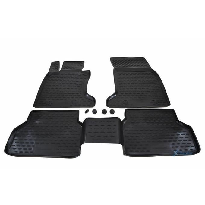 Tapis De Sol En Caoutchouc 3D - J&amp;J AUTOMOTIVE - BMW 5-Series E60/E61 - Sur Mesure - Antidérapant - Noir zwart
