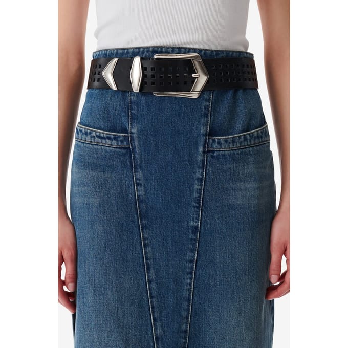 IRO Paris Octa Cuts Medium Belt Black Taglia: 70 | Cinture Outlet | Donna | Nero
