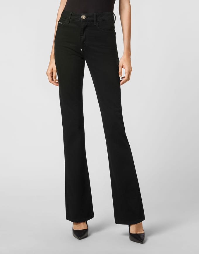 Jeans Flare Fit Skull