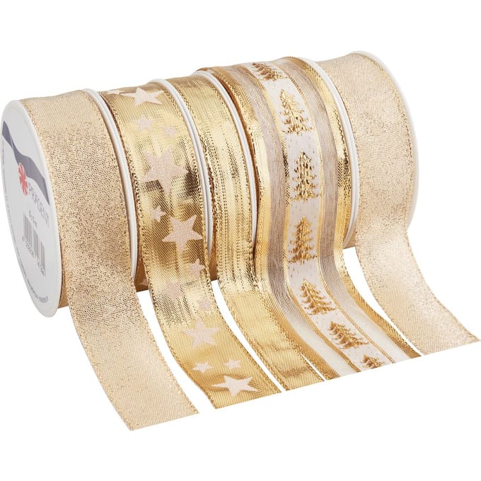 Cadeau lint "Kerstmis" - Goud