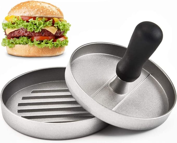 Hamburgerpers - hamburgermaker aluminium - Antiaanbaklaag - Eenvoudig schoon te maken