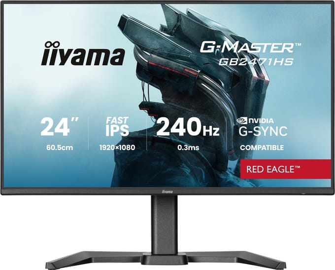 Iiyama G-MASTER Gaming monitor Energielabel E (A - G) 60.5 cm (23.8 inch) 1920 x 1080 Pixel 16:9 0.3 ms HDMI IPS LED