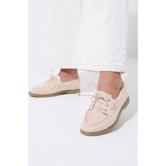 Yours Roze Imitatiesuède Loafers In Extra Brede Pasvorm Eeesize 43EEE