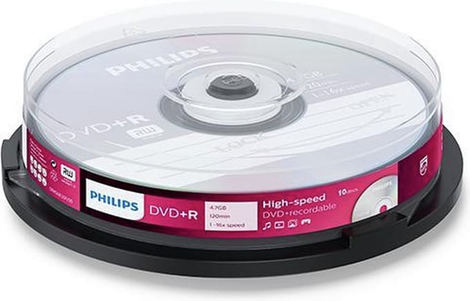 Philips Dvd+R 4,7Gb 16Xspeed Spindle 10 Stuks