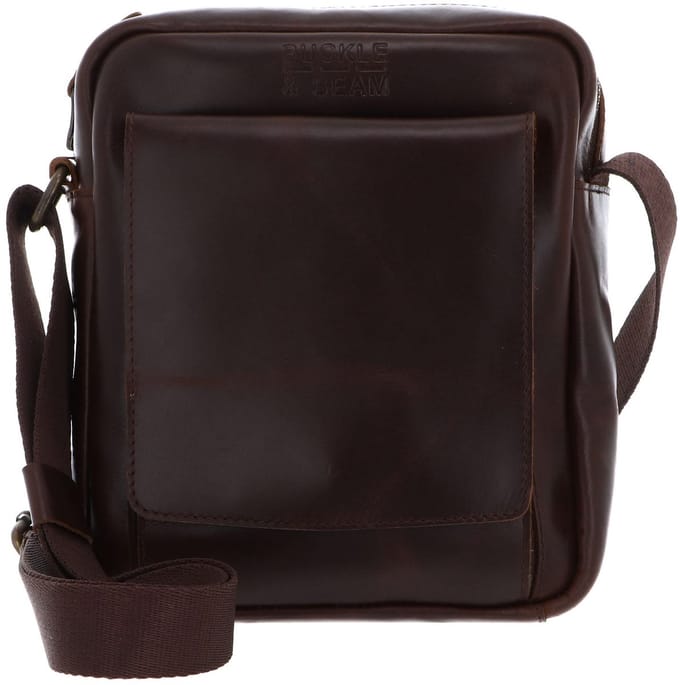 BUCKLE & SEAM schoudertas Collector Reporter Bag Brown / Dot bruine