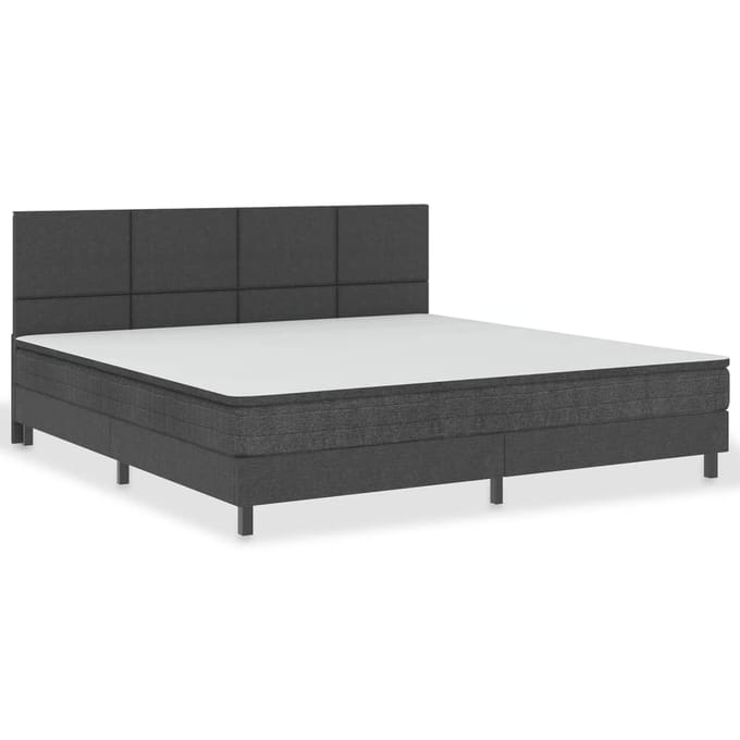 vidaXL - Hoofdbord - 200x200 - cm - stof - donkergrijs