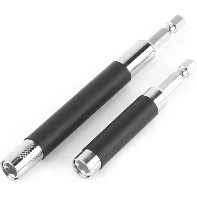 2 stuks Uitschuifbare Zeskant Schacht Dop Magnetische 14 inch Elektrische Schroevendraaier Bit Houder Adapter