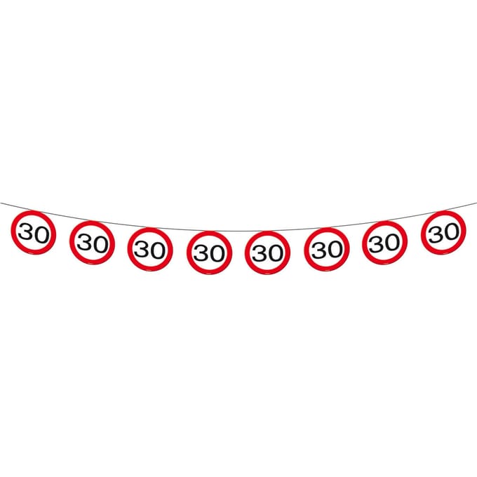 Folat - Vlaggenlijn verkeersbord 30 (12 meter)