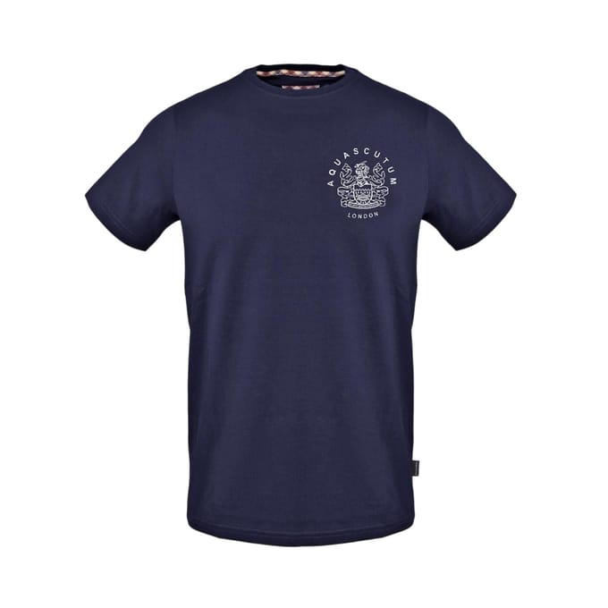 Aquascutum Heren Jersey Crew Hals T-shirt (Marine)