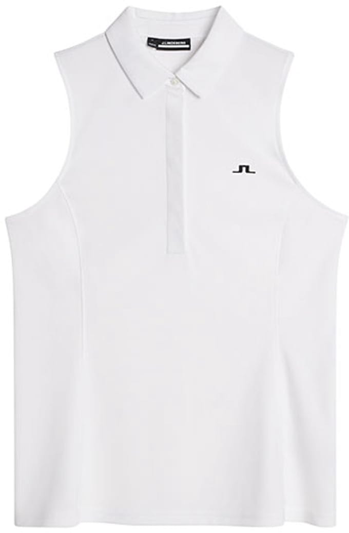 J.lindeberg Dena Mouwloze Poloshirt Voor Dames Wit XL Vrouw