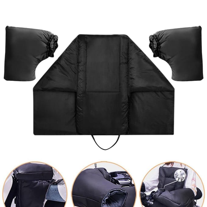 Scooter Schort Cover Been Knie Schort Cover Warm Winddichte Cover voor Motorfiets zwart