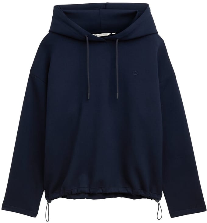 Tom Tailor Denim - Loose fit scuba hoodie - Maat M - sky captain blue