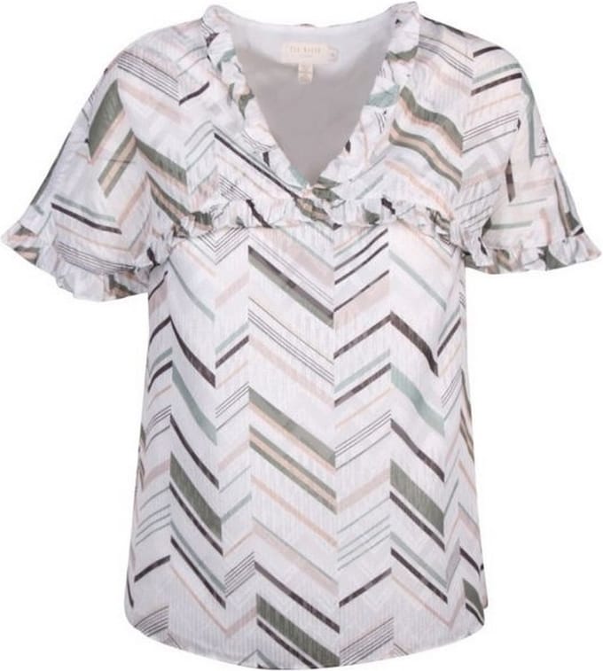 Ted Baker - wit gestreepte top Altania - maat XXL (5)