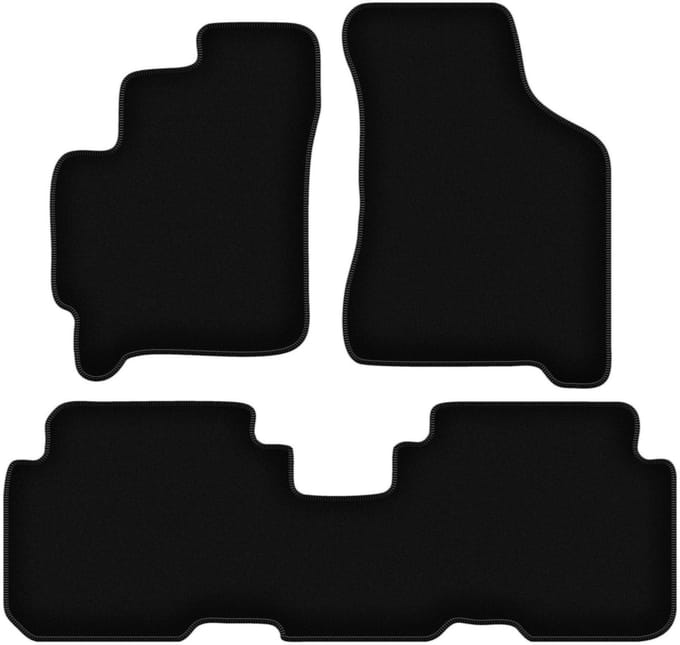 BASIC zwarte veloursmatten voor: Kia Carens I minivan (1999-2006)