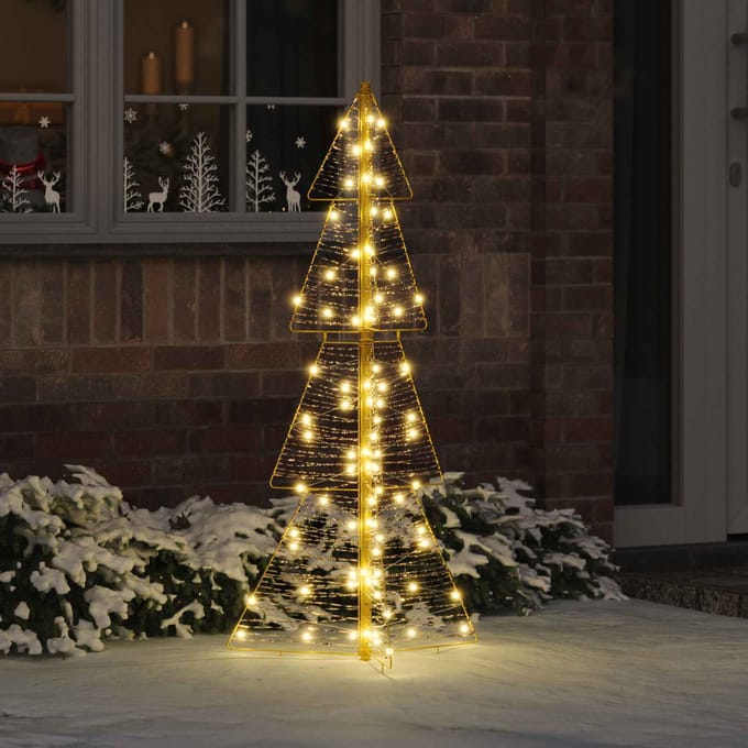 vidaXL Kerstboom 100 LED's Warmwit 120 cm PET