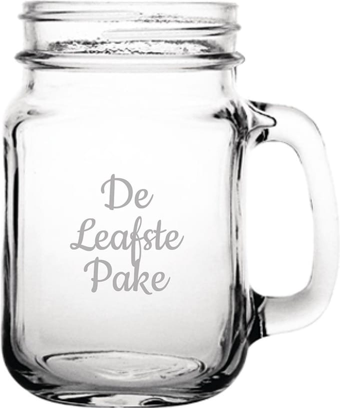 Gegraveerde Drinkglas 45cl De Leafste Pake