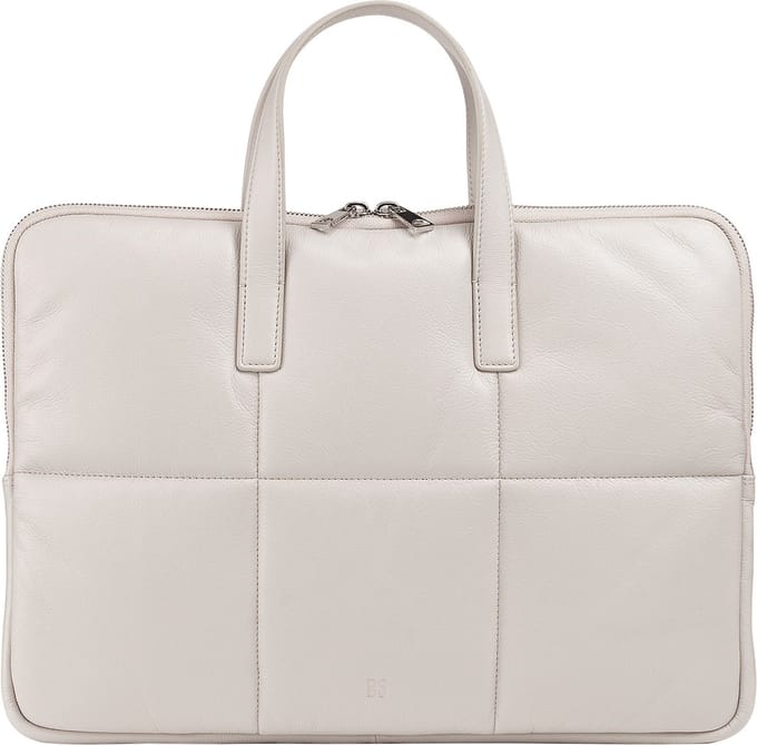 DuDu Togean Laptoptas Leer 36 cm - 36cm (15 duim) - pearl