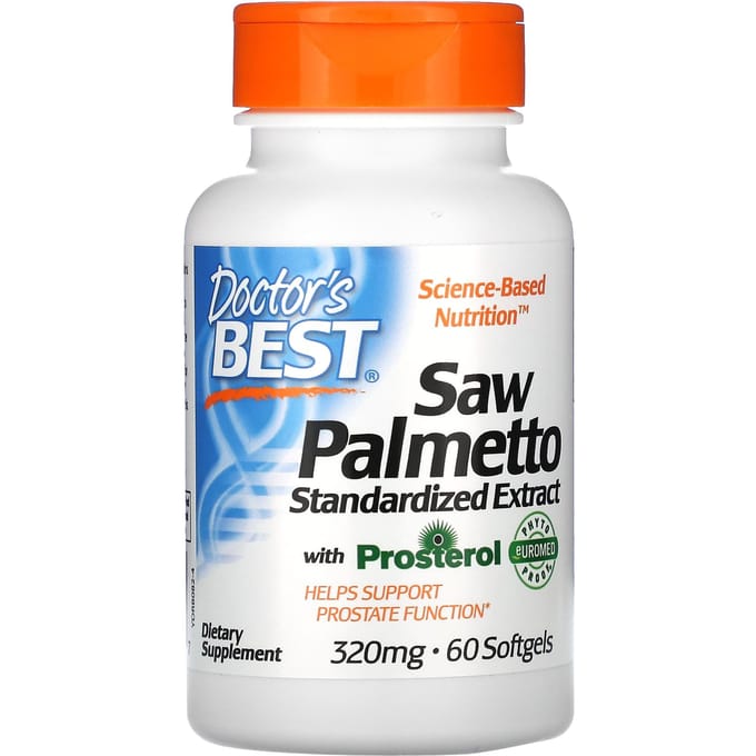 Doctor'S Best, Zaagpalmetto, Gestandaardiseerd Extract, 320Mg, 60 Softgels