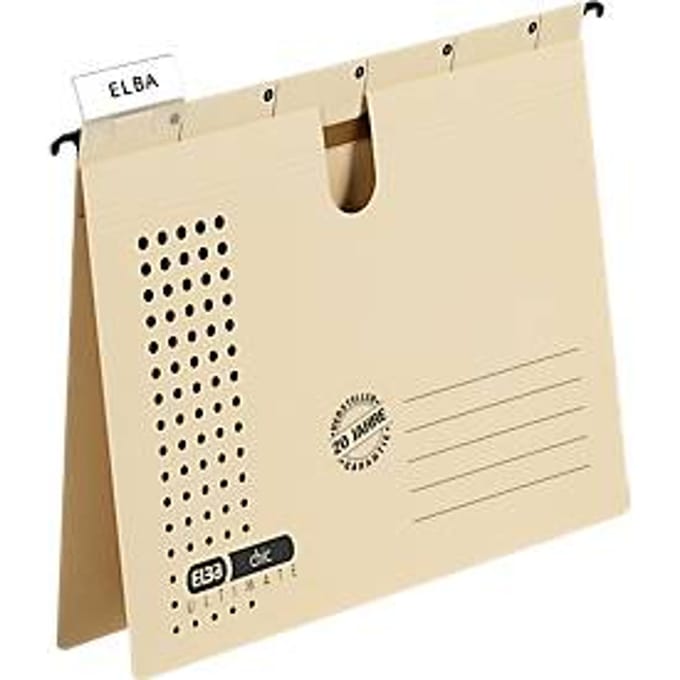 ELBA chic® ULTIMATE, hangsnelhechters, A4, chamoisgeel, 25 stuks
