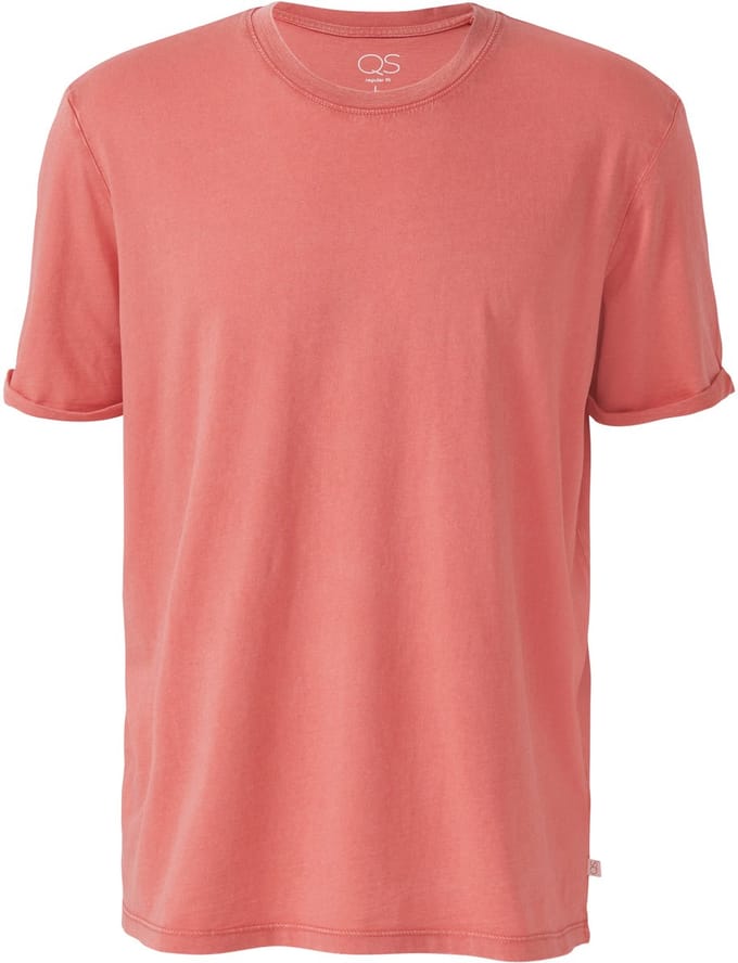 T-shirt effen met ronde hals QS