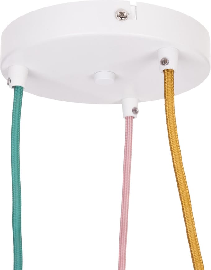 ETH plafondkap 3 snoeren - Ø15 cm - metaal - wit - rond