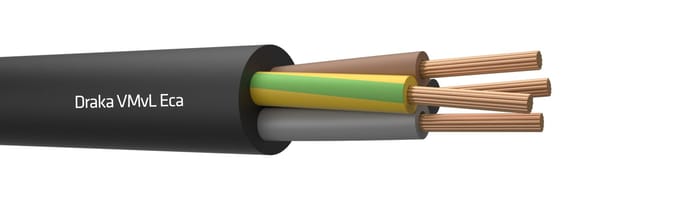 Draka VMVL Eca 4G2.5mm² Flexibel Vinyl Kabel - 803894 [100 Meters]