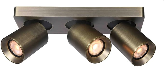 Artdelight - Spot Megano 3 lichts balk antiek brons